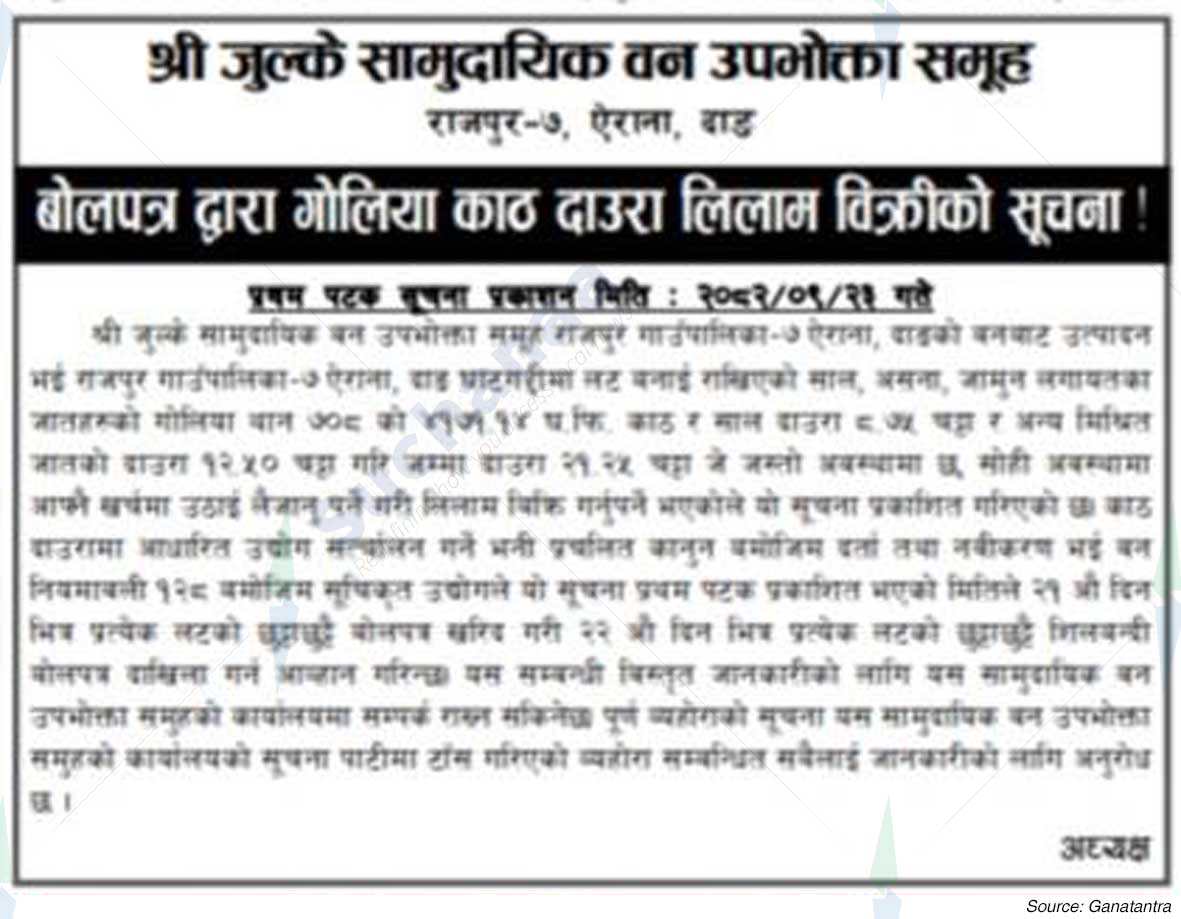 Shree Julke Saa.Wa.Wo.Sa., Dang