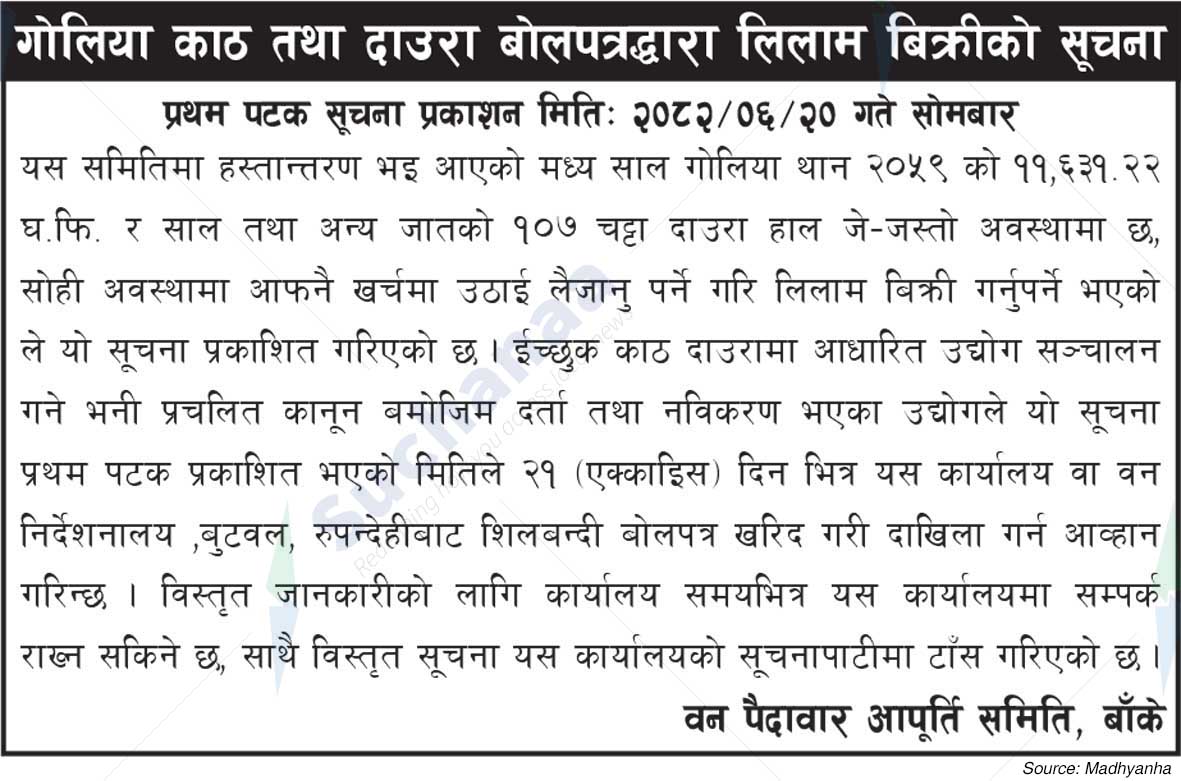 Ban Paidawar Aapurti Samiti, Banke