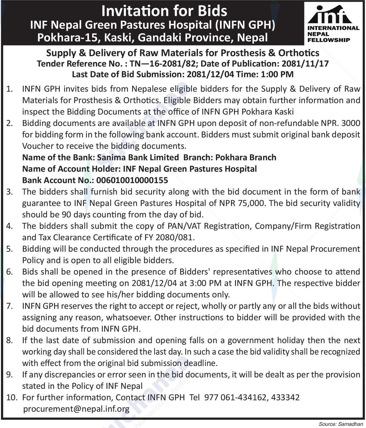 INF Nepal Green Pastures Hospital (INFN GPH)
