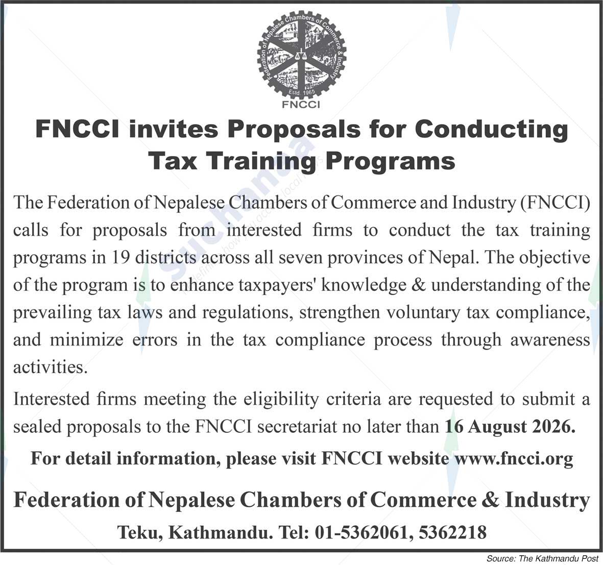 The Federation of Nepalese Chambers of Commerce & Industry (FNCCI)