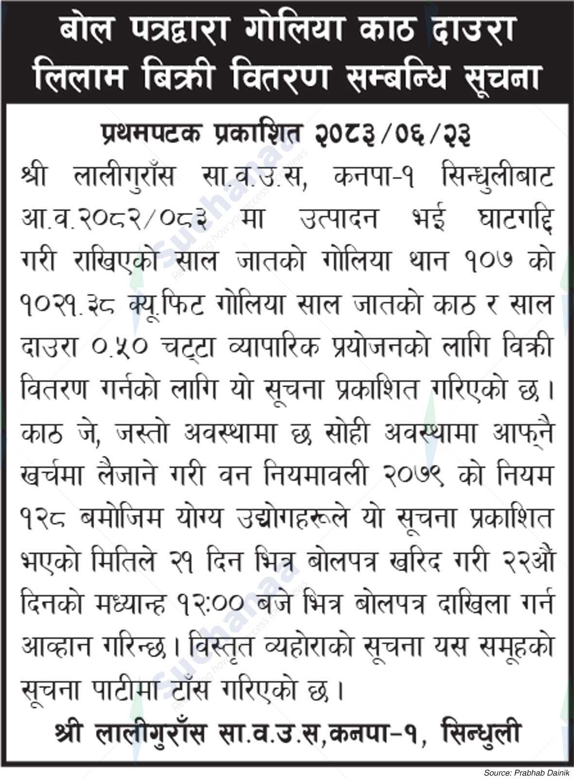 Shree Laliguras Saa.Wa.Wo.Sa.