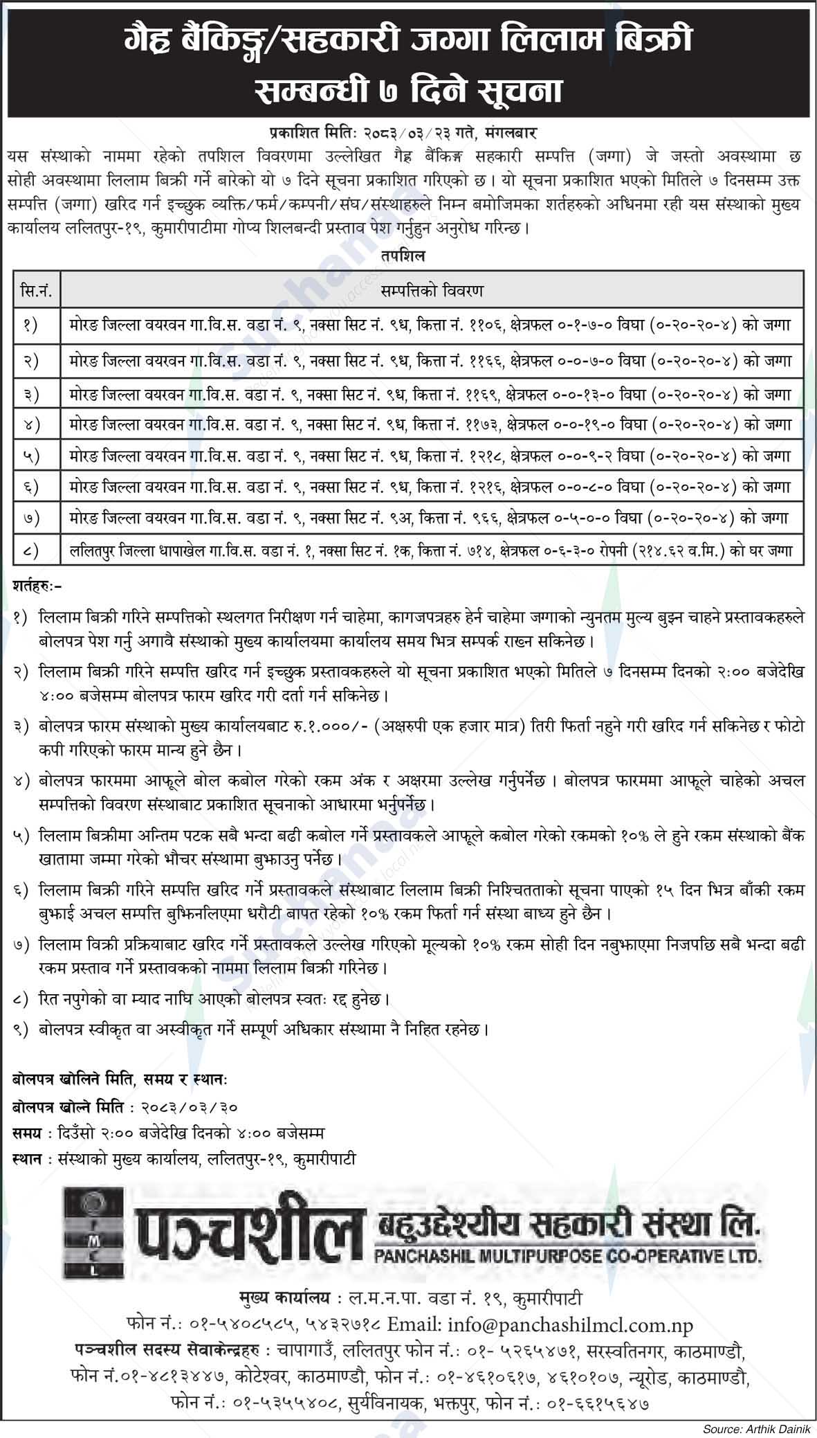 Panchashil Multipurpose Co-operative Limited