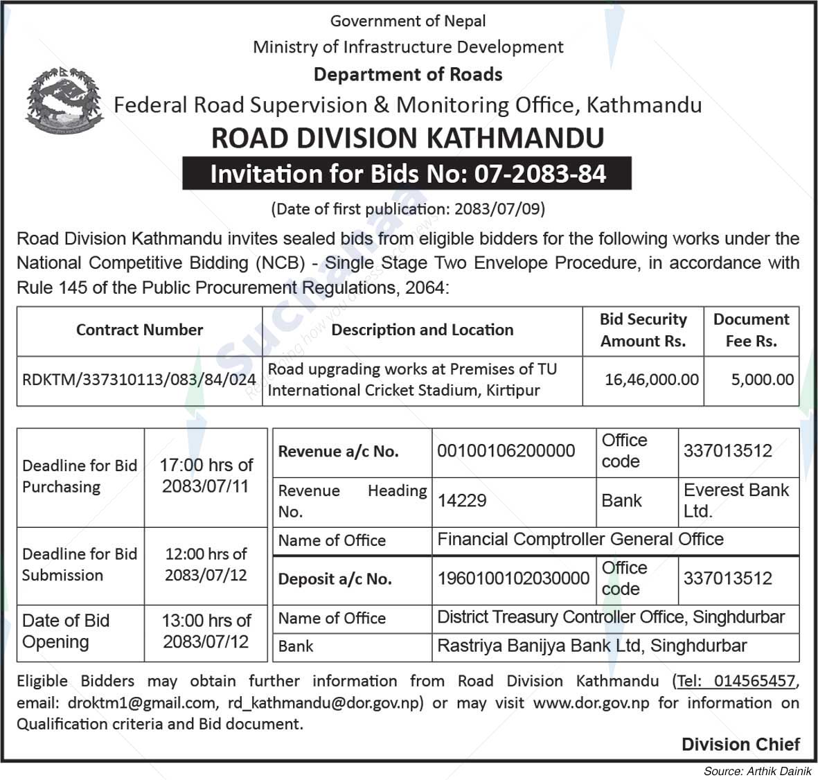 Road Division, Kathmandu