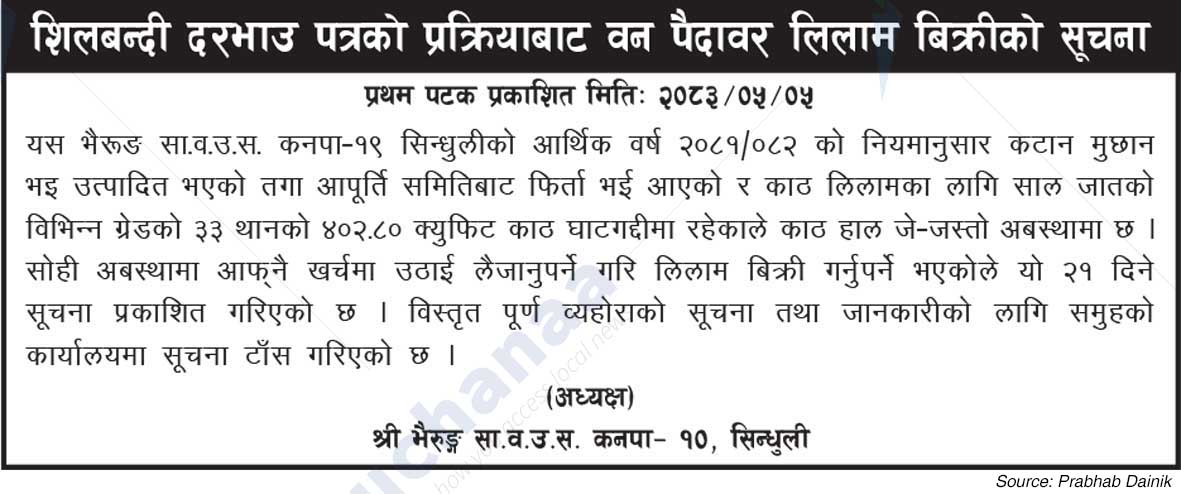Shree Bhairung Saa.Wa.Wo.Sa.