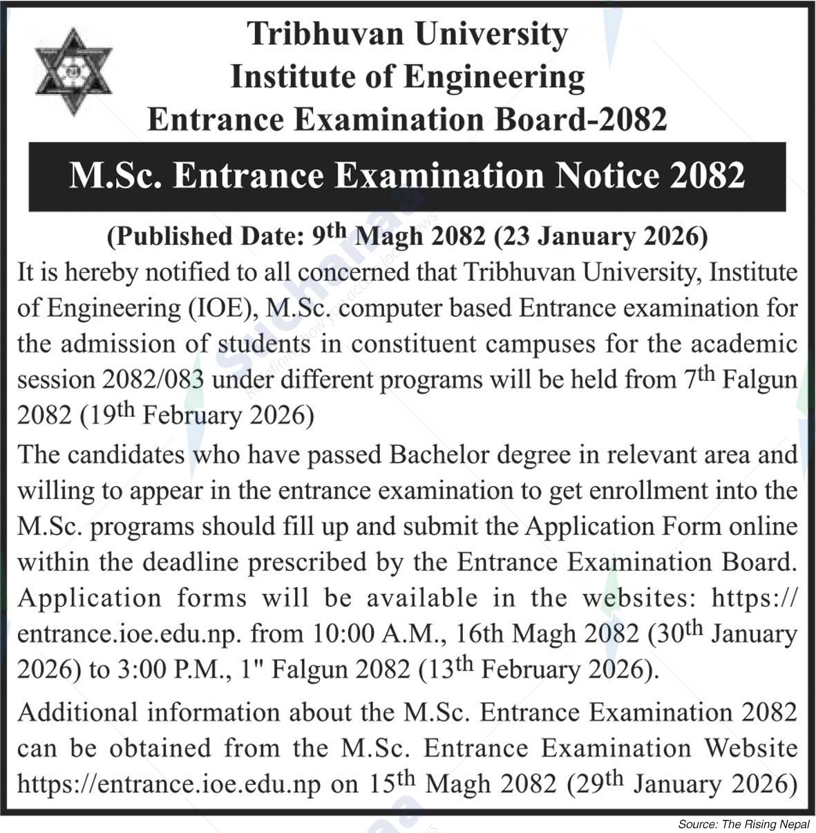 Tribhuvan University, Institute of Engineering