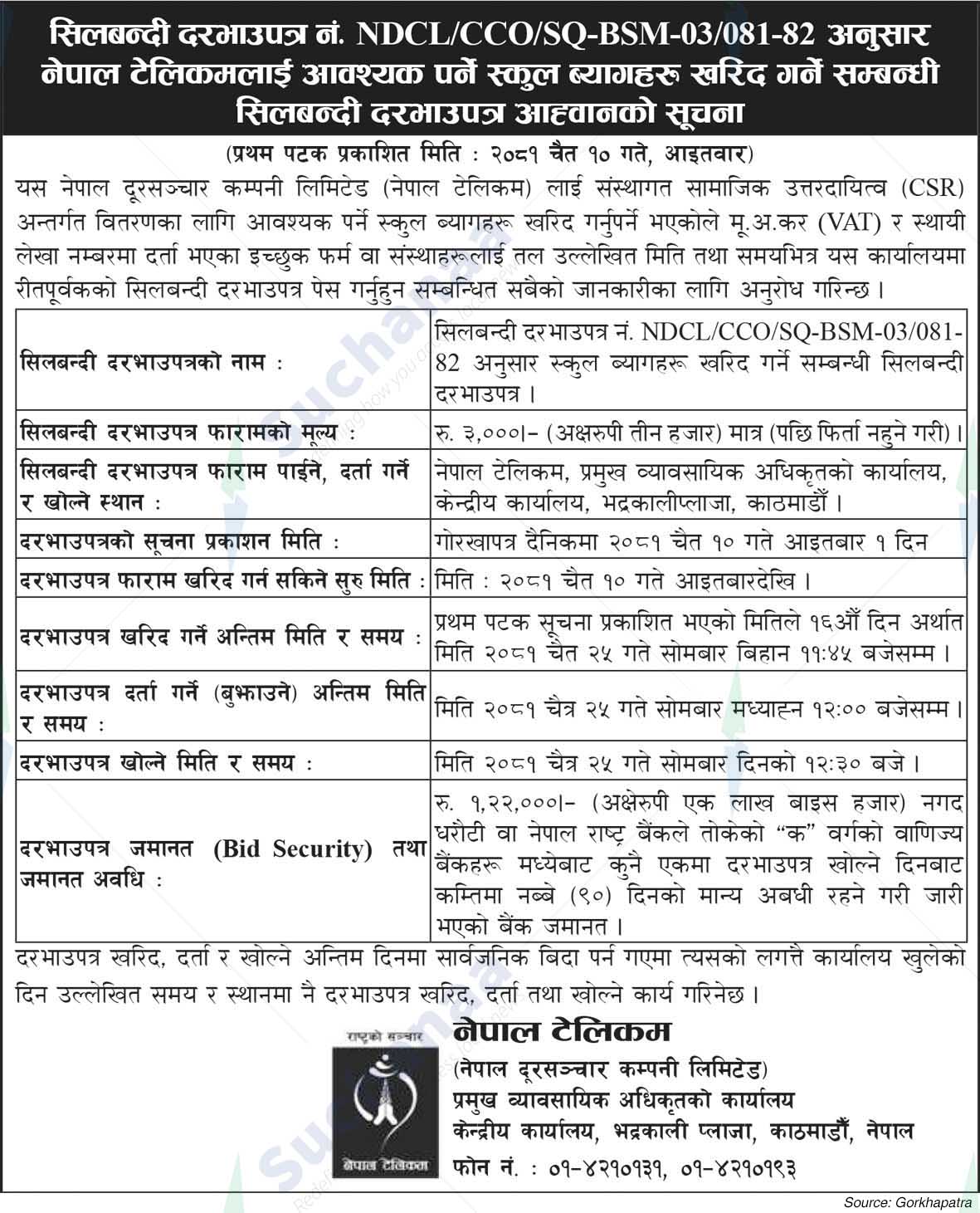 Nepal Doorsanchar Company Limited (NDCL)