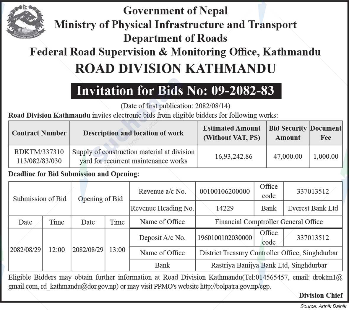 Road Division, Kathmandu