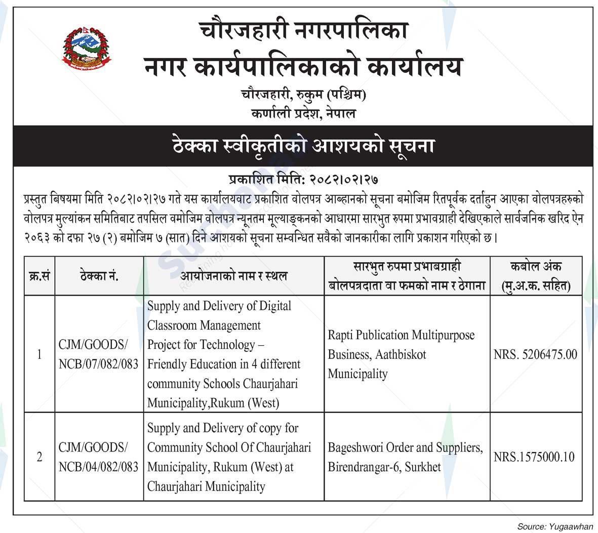 Chaurjahari Municipality