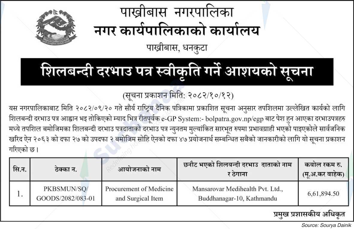 Pakhribas Municipality