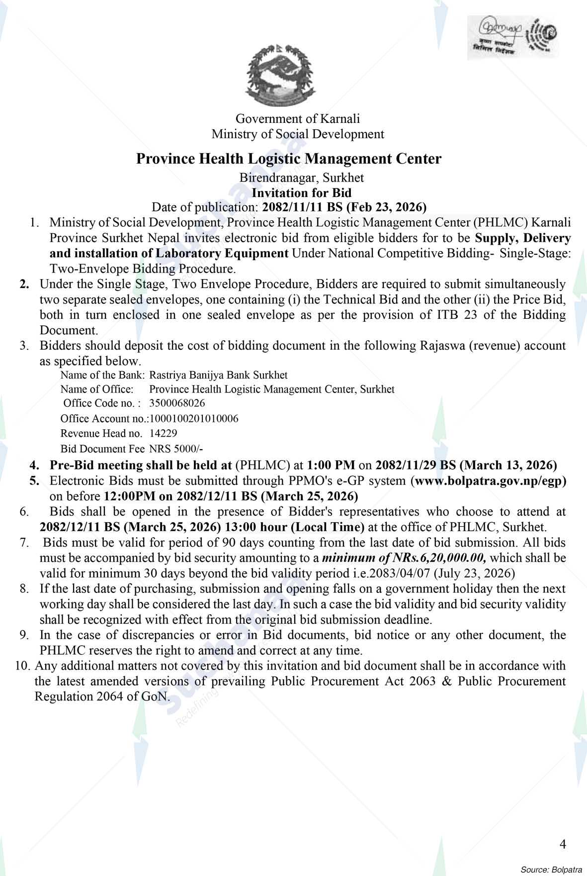 Province health Logistics management center,Karnali province
