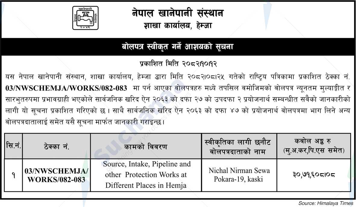 Nepal Water Supply Corporation (NSC)