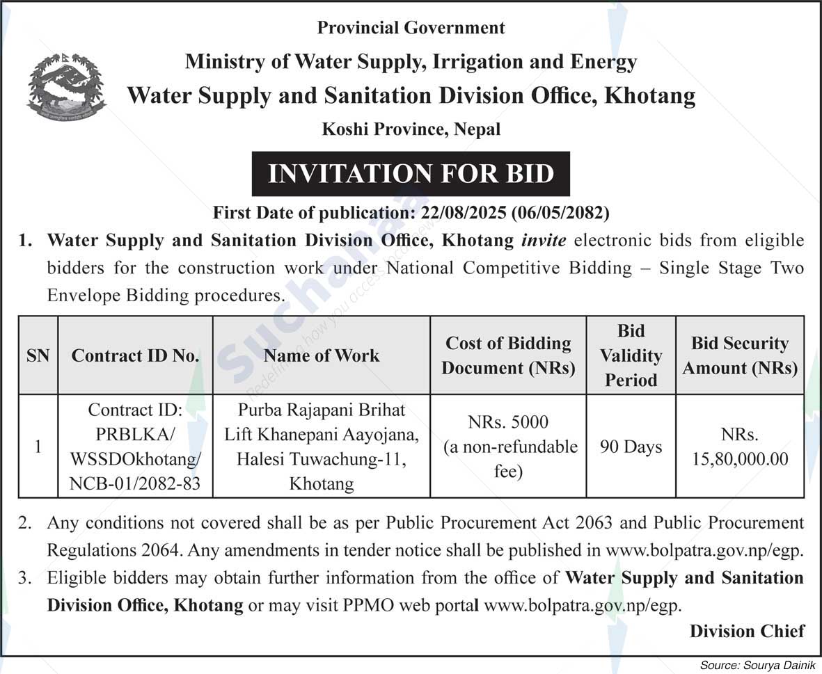 Water Supply and Sanitation Division Office, Khotang