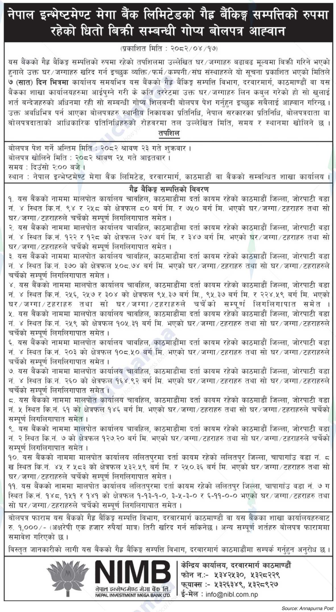 Nepal Investment Mega Bank Ltd. (NIMB)