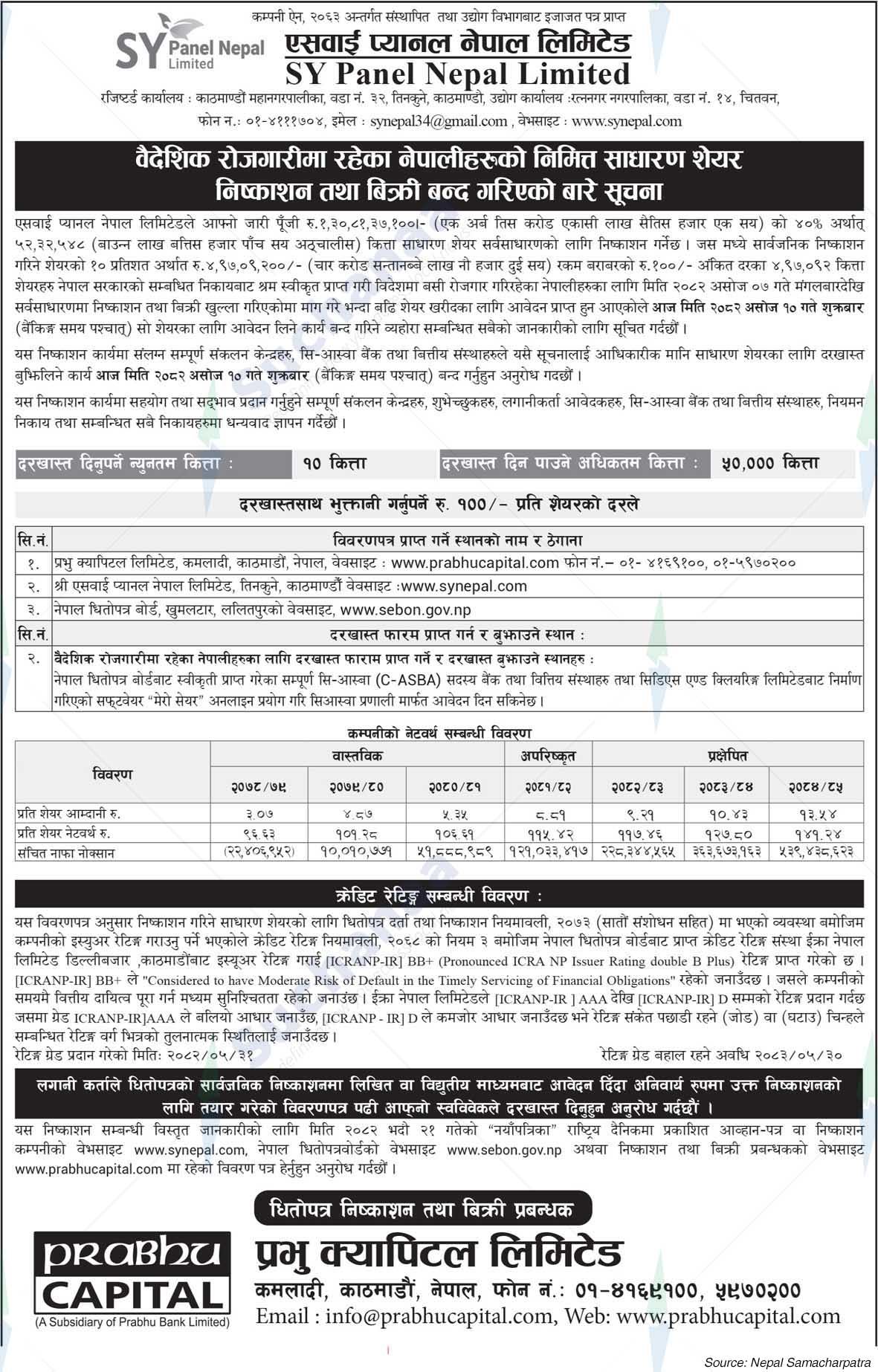 SY Panel Nepal Limited