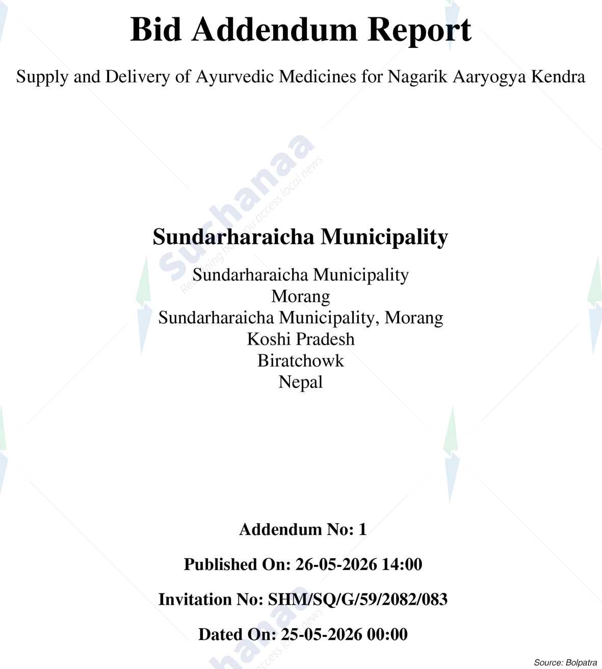 Sundarharaicha Municipality