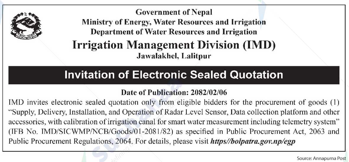 Irrigation Management Division (IMD), Jawalakhel