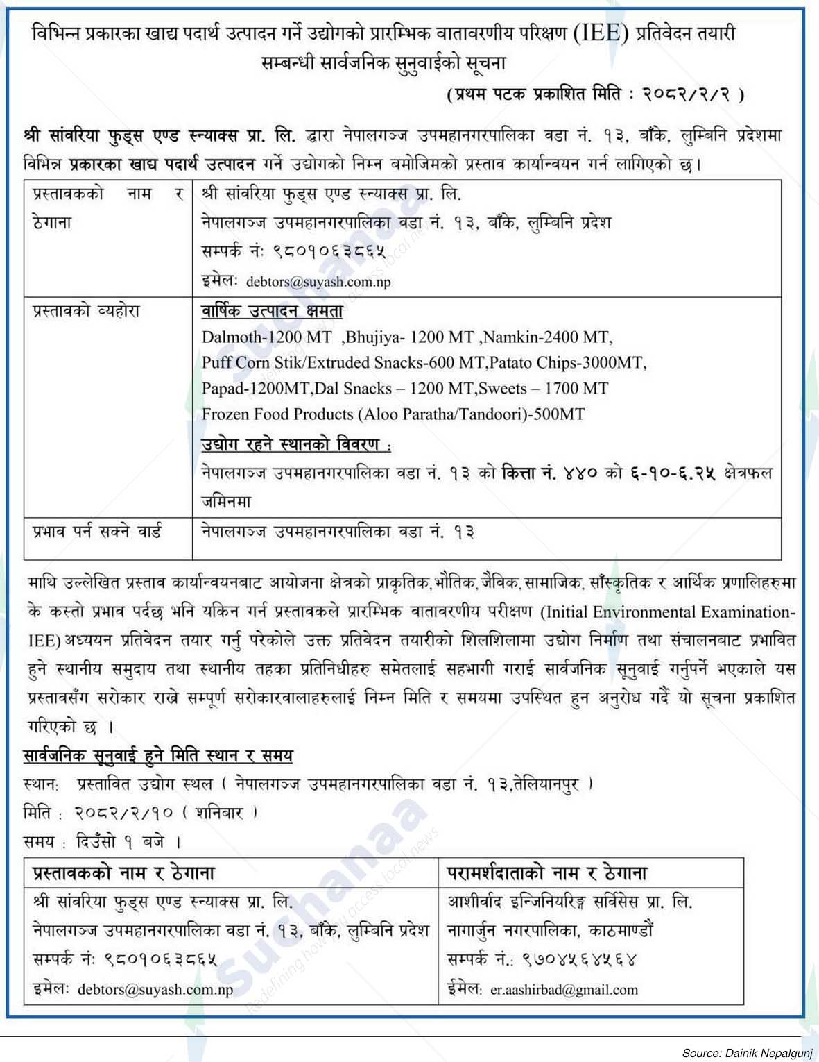 Saawariya Foods & Snacks Pvt. Ltd.