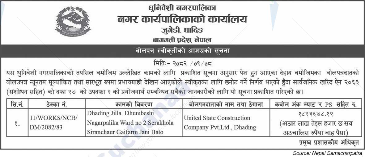 Dhunibeshi Municipality