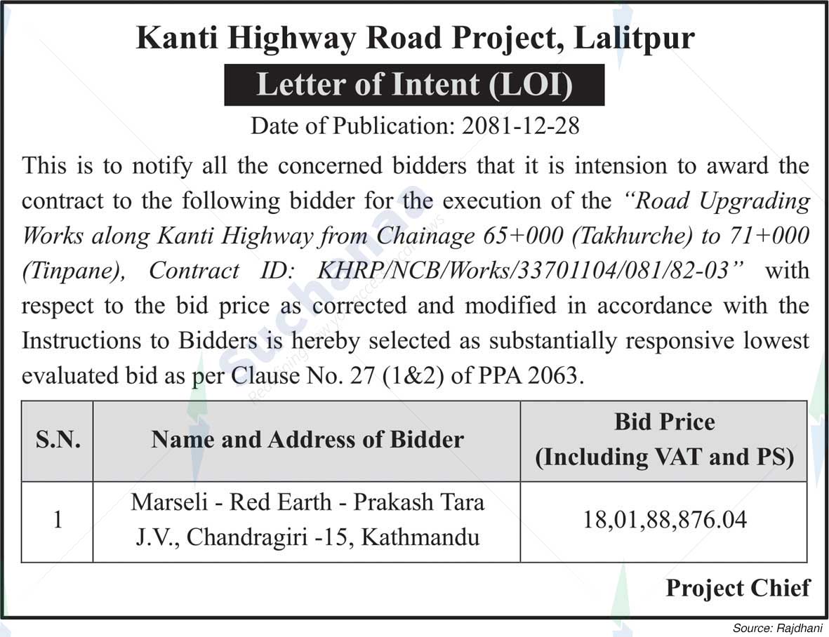 Kanti Highway Road Project, Lalitpur
