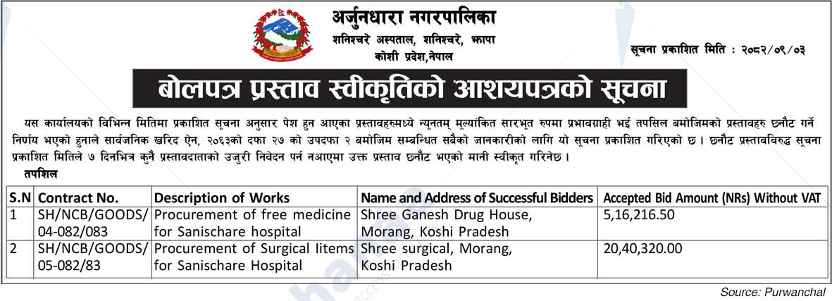 Arjundhara Municipality