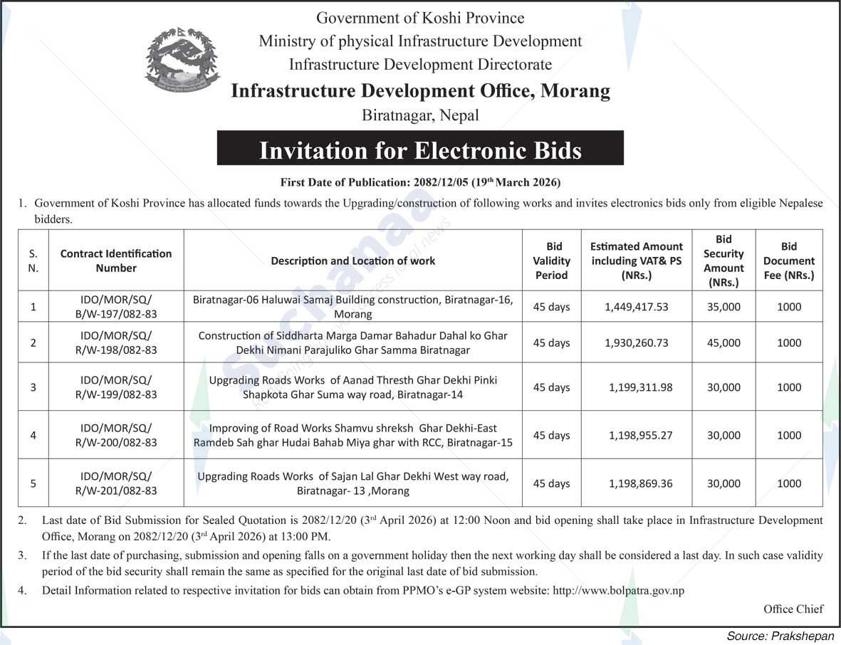 Infrastructure Development Office, Morang