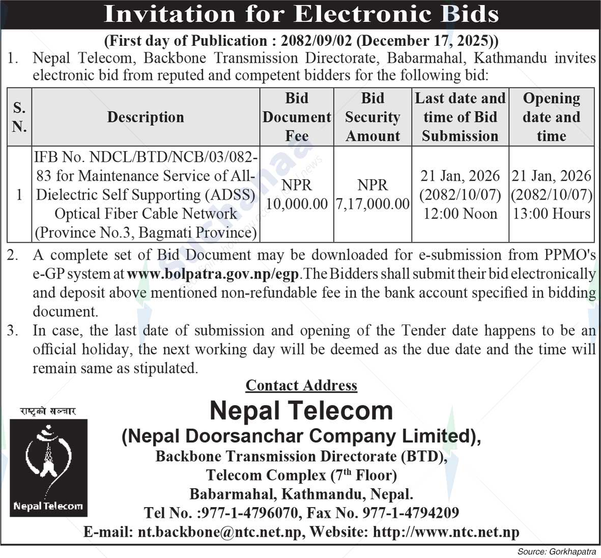 Nepal Doorsanchar Company Limited (NTC)