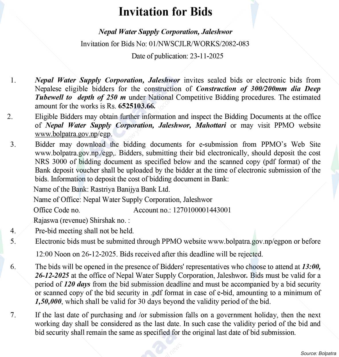 Nepal Water Supply Corporation (NSC)