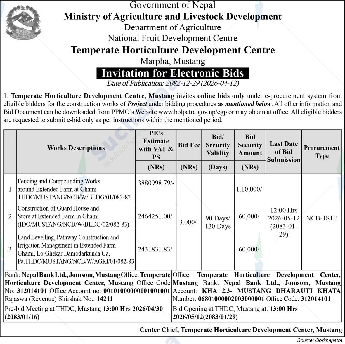Temperate Horticulture Development Centre, Mustang