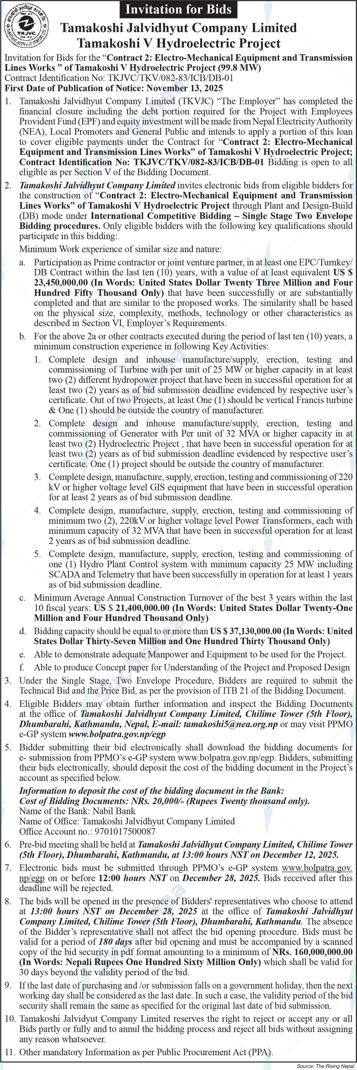 Tamakoshi Jalvidhyut Company Limited