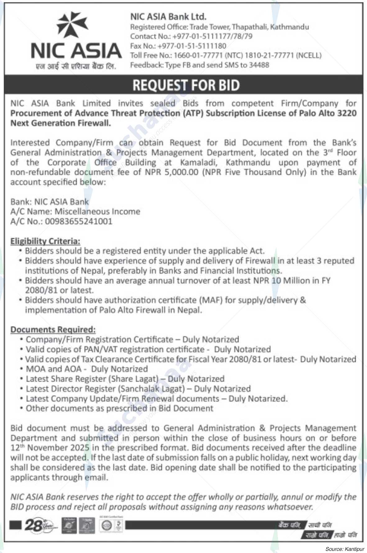 NIC Asia Bank Limited