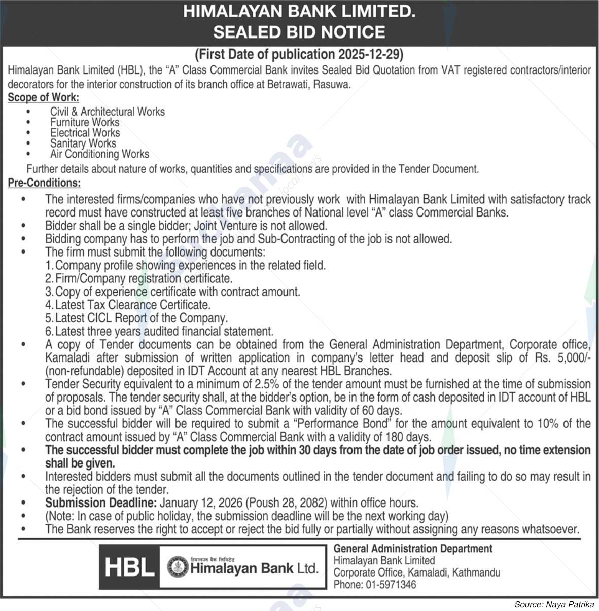 Himalayan Bank Limited