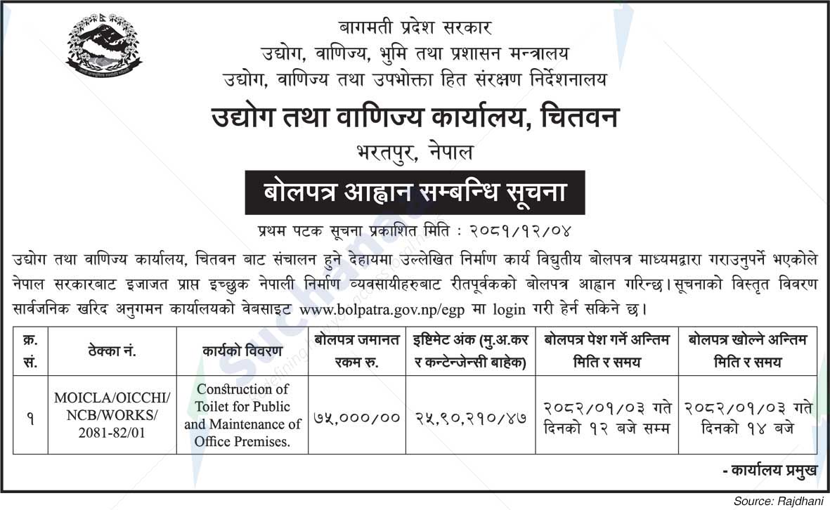 Industry and Commerce Office, Chitwan