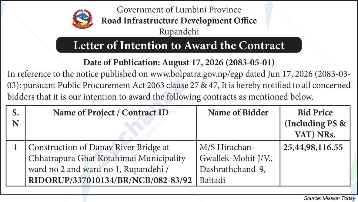 Road Infrastructure Development Office, Rupandehi