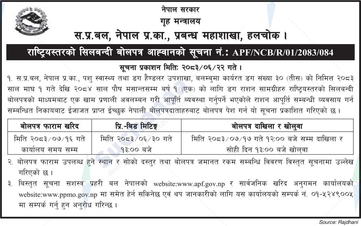 Nepal Police Force, S.P.Bal, Nepal P.K. Management Division, Hallchowk