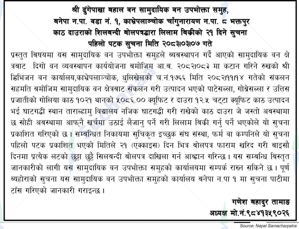 Shree Dhungepakha Bahal Saa.Wa.Wo.Sa.