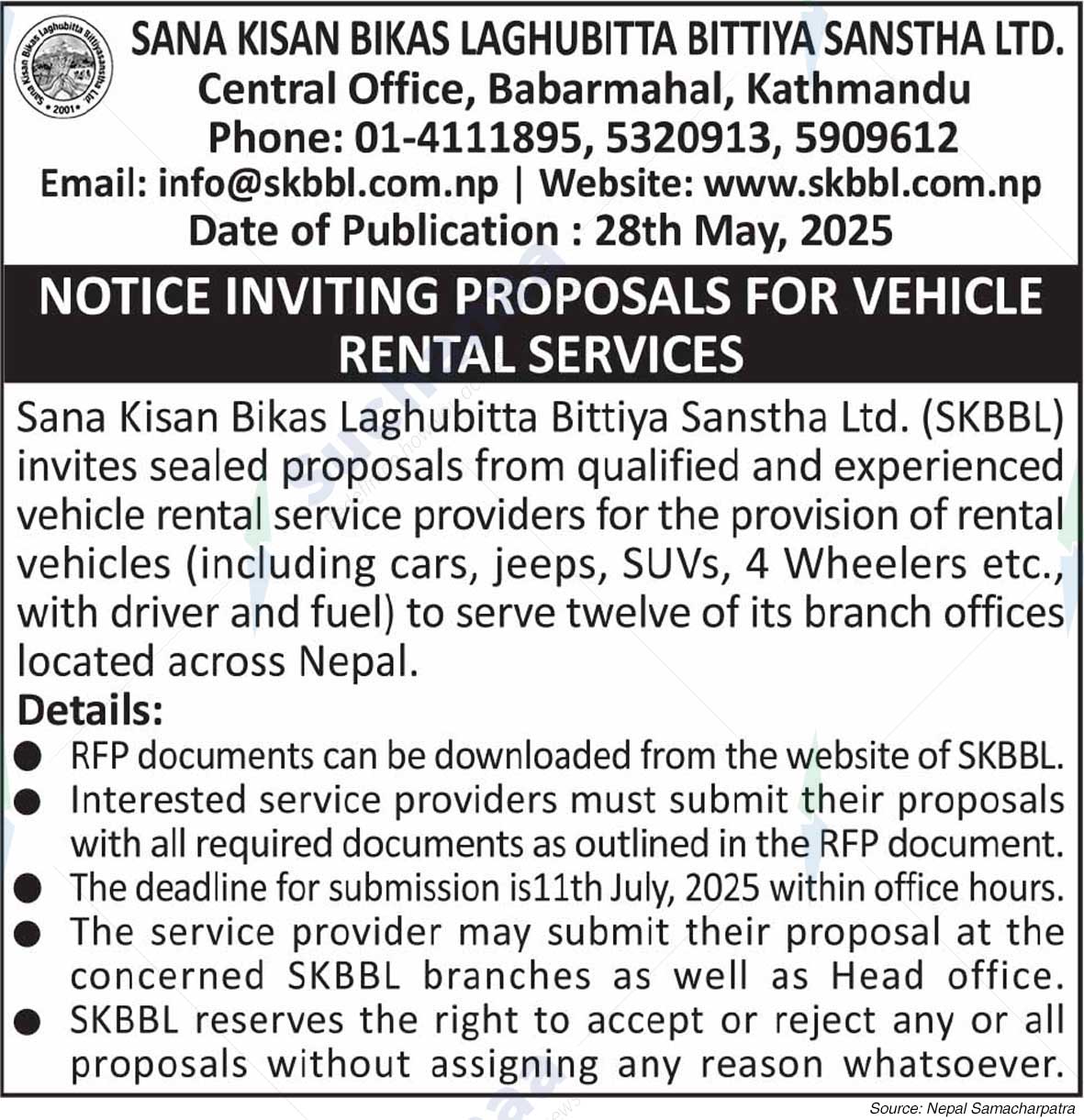 Sana Kisan Bikas Laghubitta Bittiya Sanstha Limited