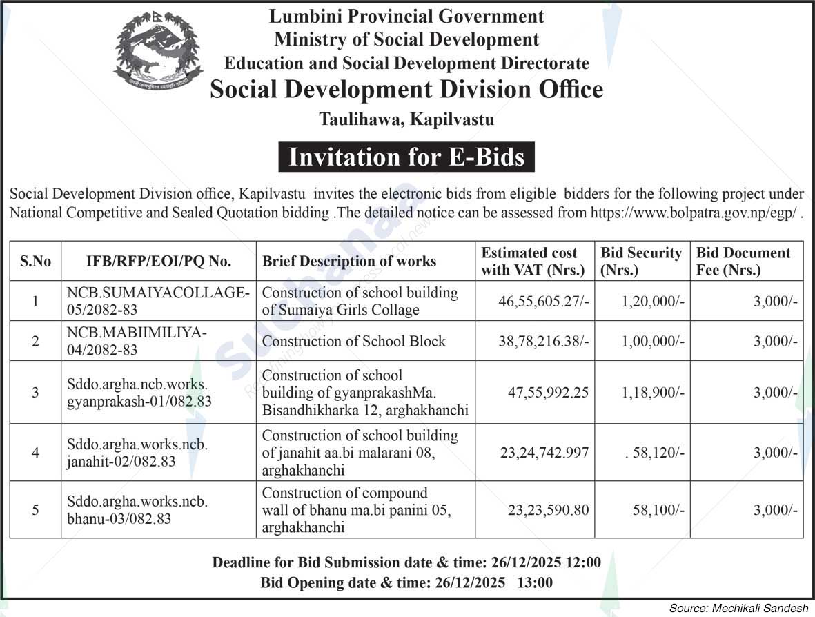 Social Development Division Office, Taulihawa, Kapilvastu