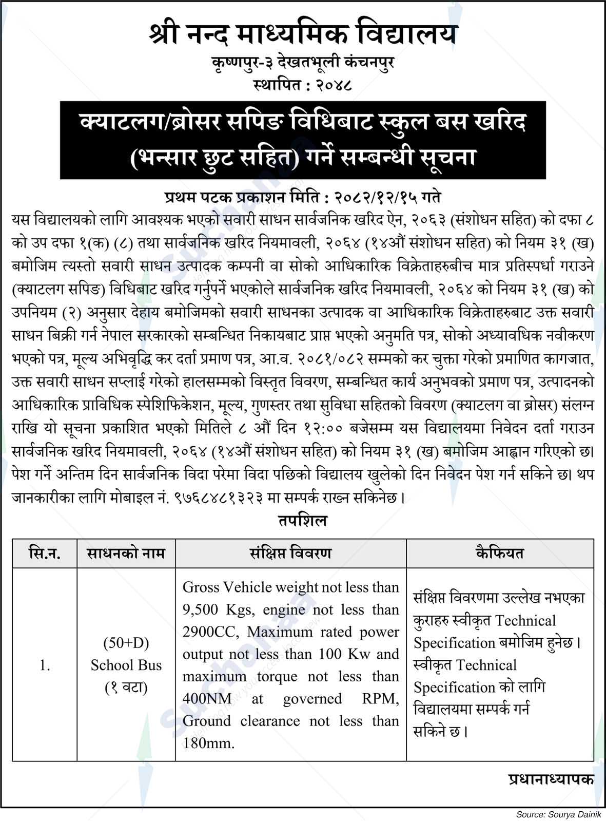 Shree Nanda Secondary School