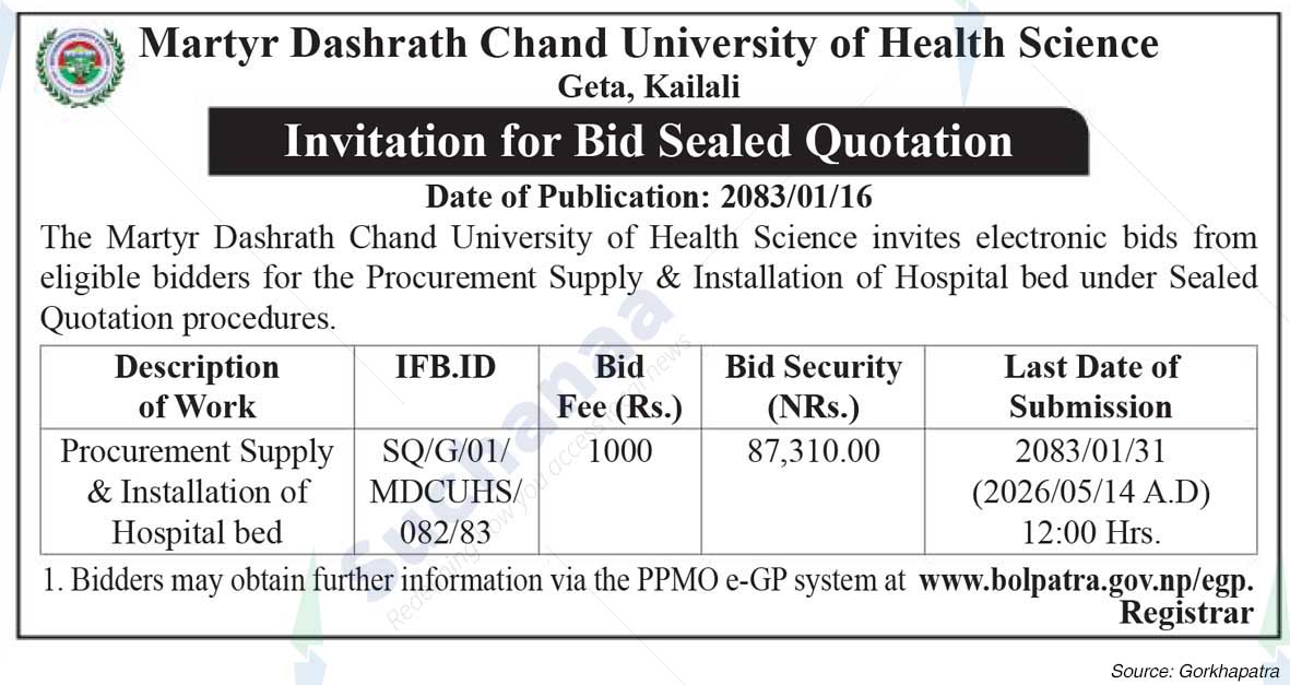 Martyr Dashrath Chand University of Health Science, Geta, Kailali