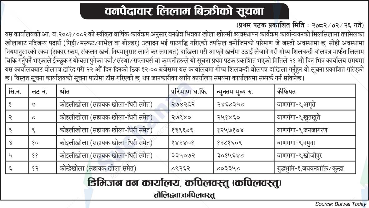 Division Forest Office, Kapilvastu