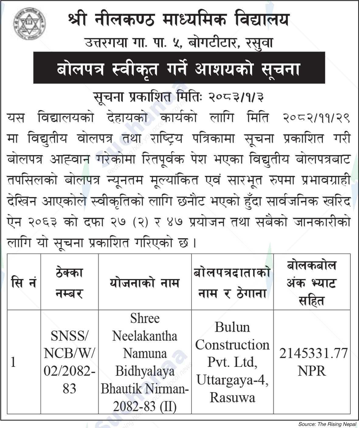 Shree Neelakantha Secondary School