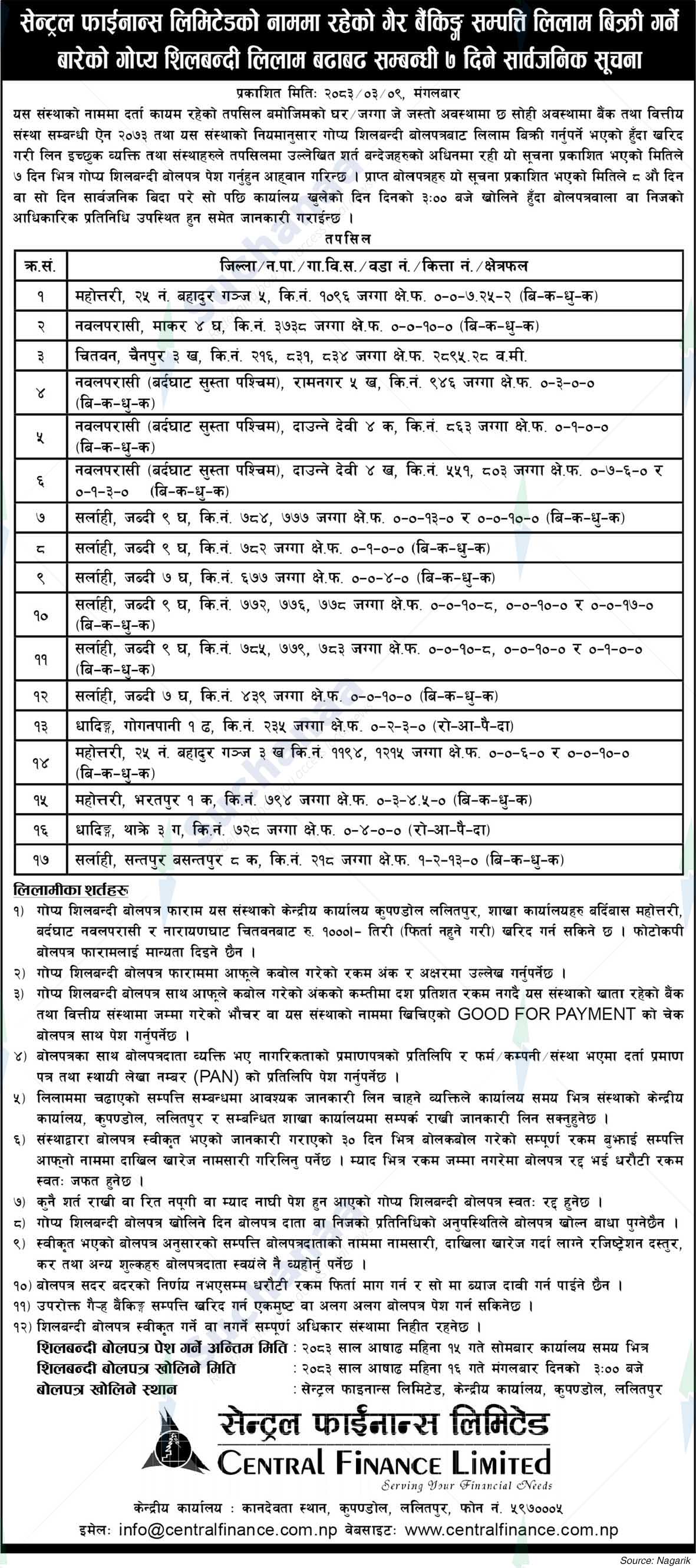 Central Finance Limited