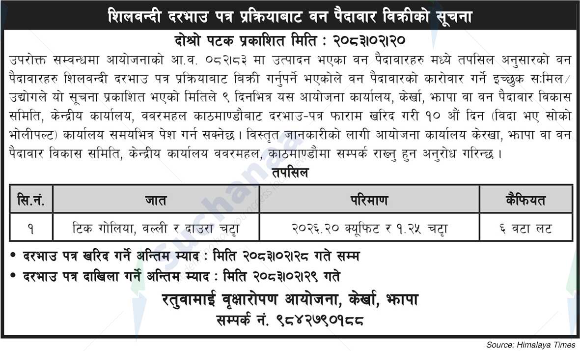 Ratuwamai Tree Plantation Project, Jhapa