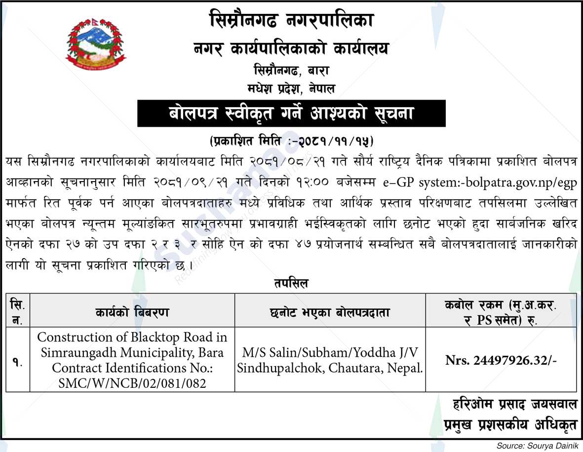 Simraungadh Municipality