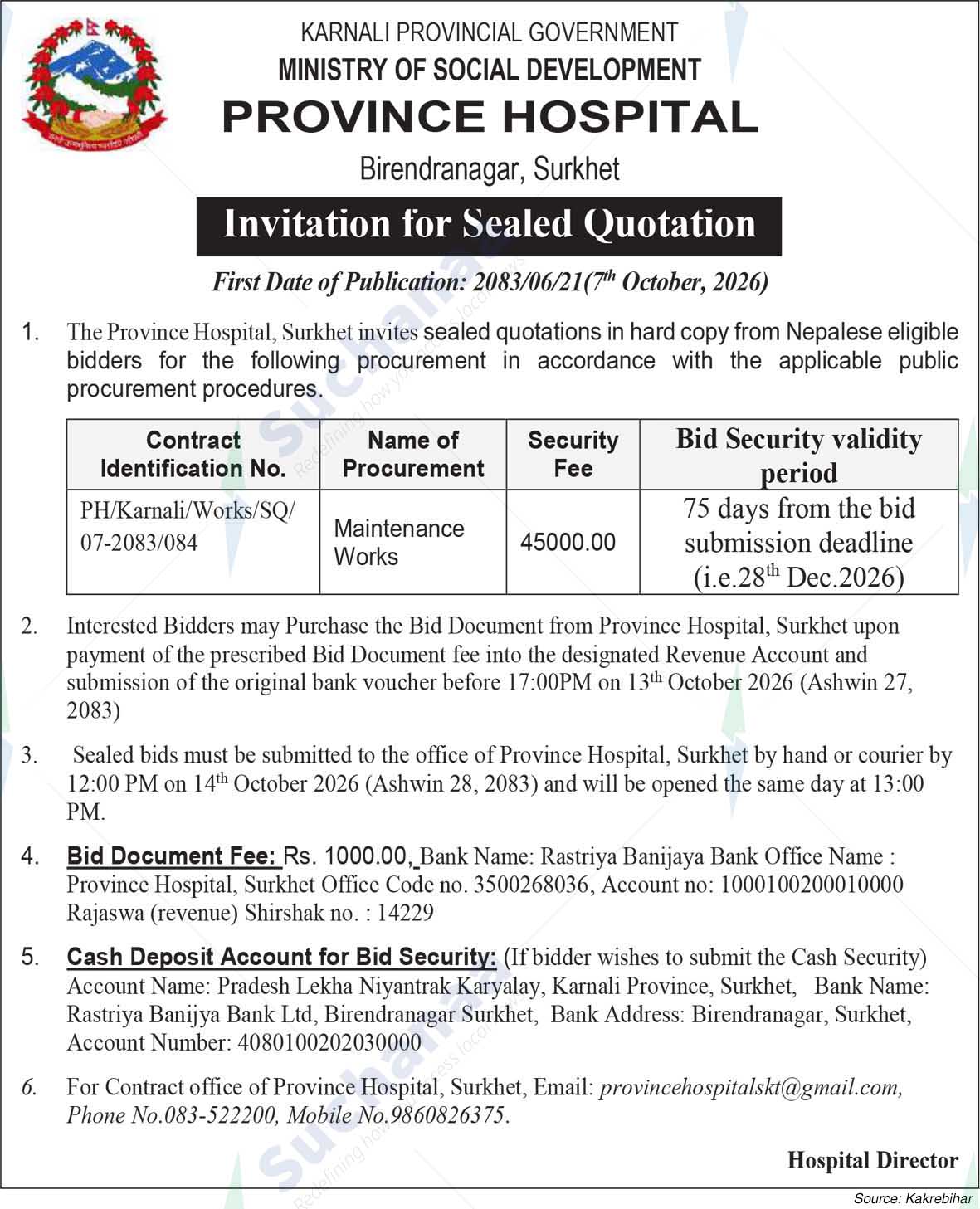 Provincial Hospital, Karnali