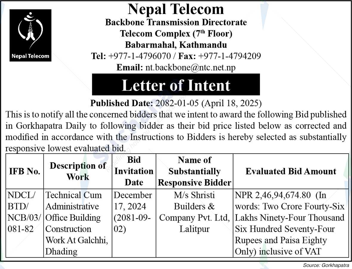 Nepal Doorsanchar Company Limited (NTC)