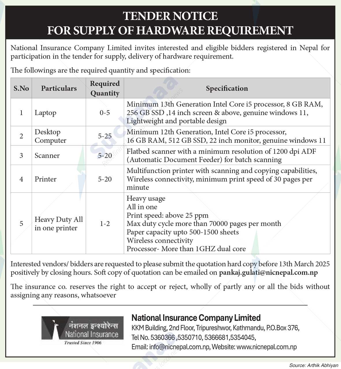 National Insurance Company Limited