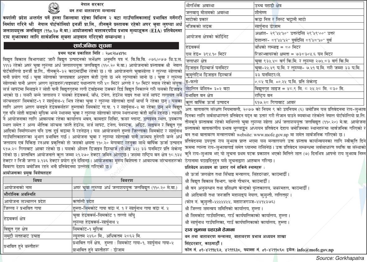 Ministry of Forests and Environment