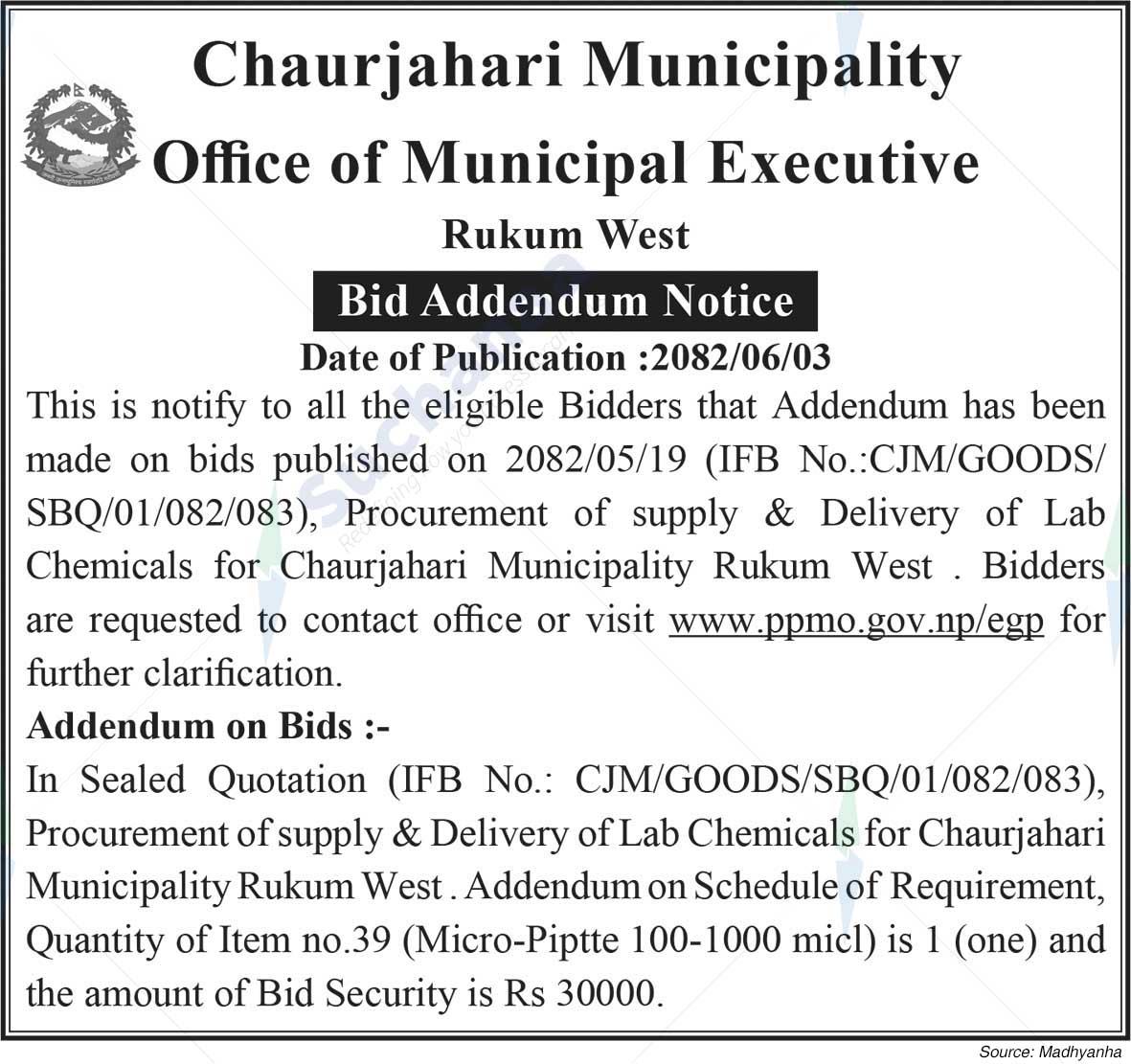 Chaurjahari Municipality