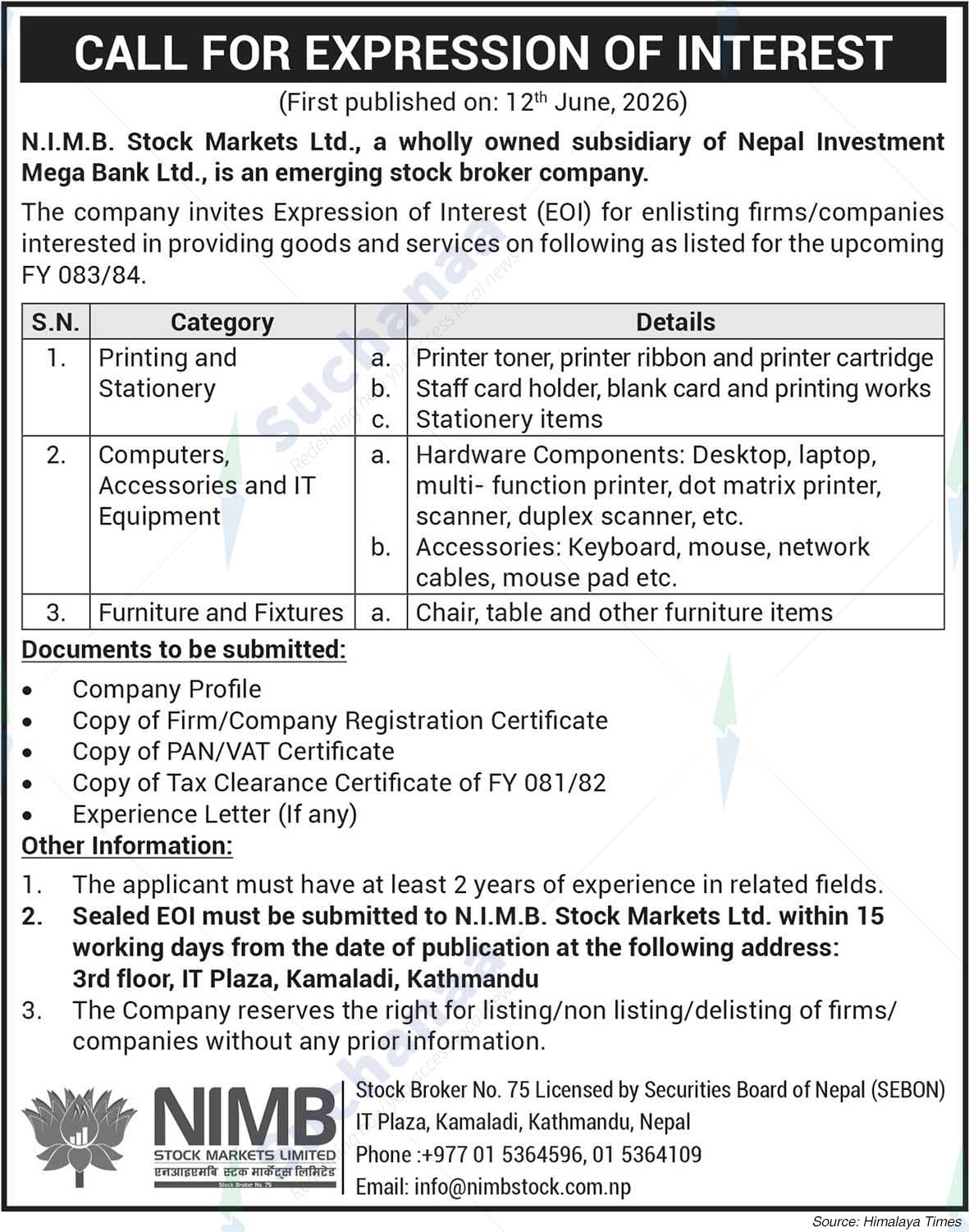 Nepal Investment Mega Bank Ltd. (NIMB)